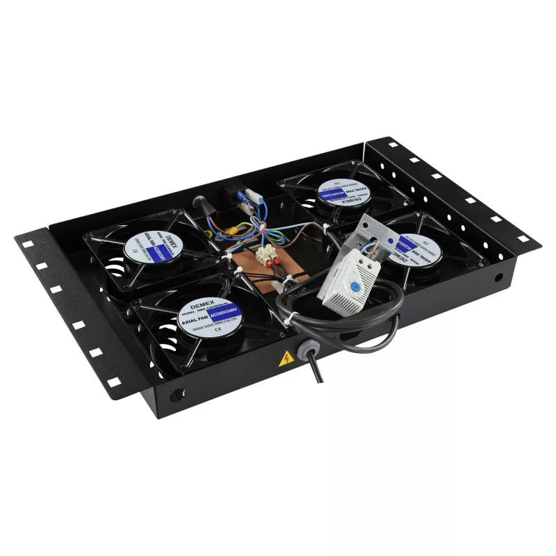 Plaukta piederums Lanview RAF120BL-UK 1U 4 ventilatori Melns