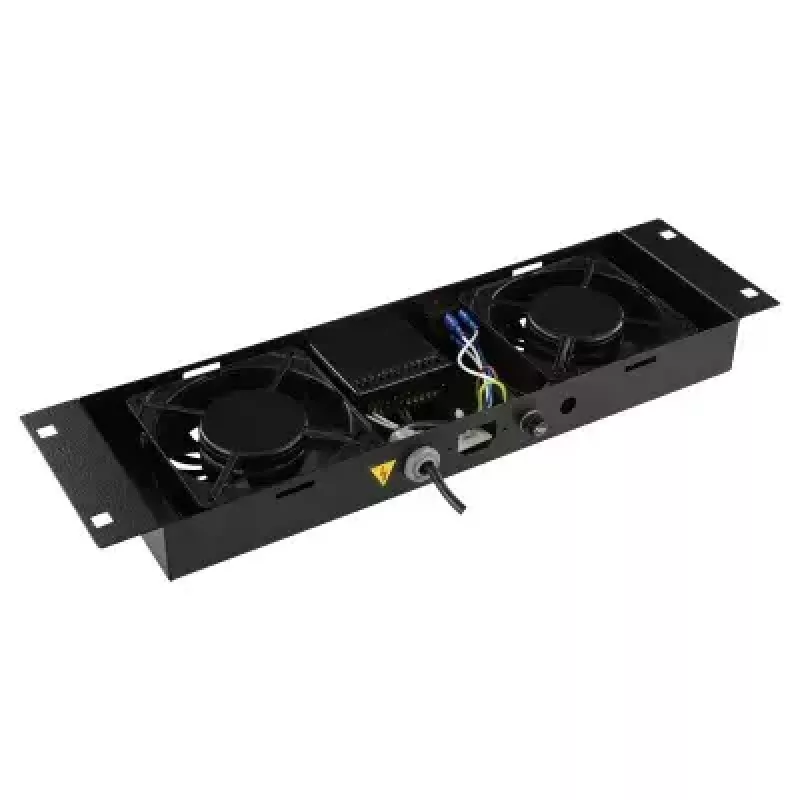 Ventilatora panelis LOGON RAF205BL 2 ventilatori Melns 490x135x45mm