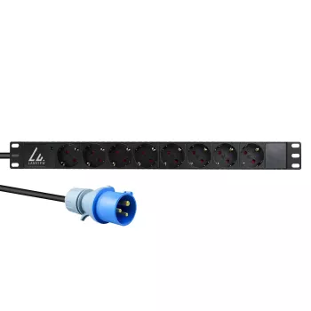 Lanview LVR-3MIEC-LIC-SCH8 elektrības sadales bloks (PDU) 8 maiņstrāvas kontaktligzdas 1U Melns