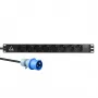 Lanview LVR-3MIEC-LIC-SCH8 elektrības sadales bloks (PDU) 8 maiņstrāvas kontaktligzdas 1U Melns