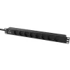 Lanview LVR-2MDK-LIC-DK8 strāvas sadales bloks (PDU) 8 maiņstrāvas kontaktligzdas 1U Melns