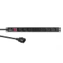 Lanview LVR-2MSCH-SW-C13-8 strāvas sadales bloks (PDU) 8 maiņstrāvas izejas 1U melns