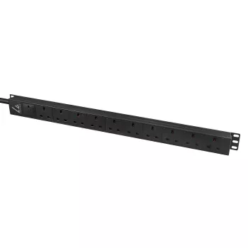 Lanview LVR-3MUK-SPD-UK10 strāvas sadales bloks (PDU) 8 maiņstrāvas kontaktligzdas 1,4U melns