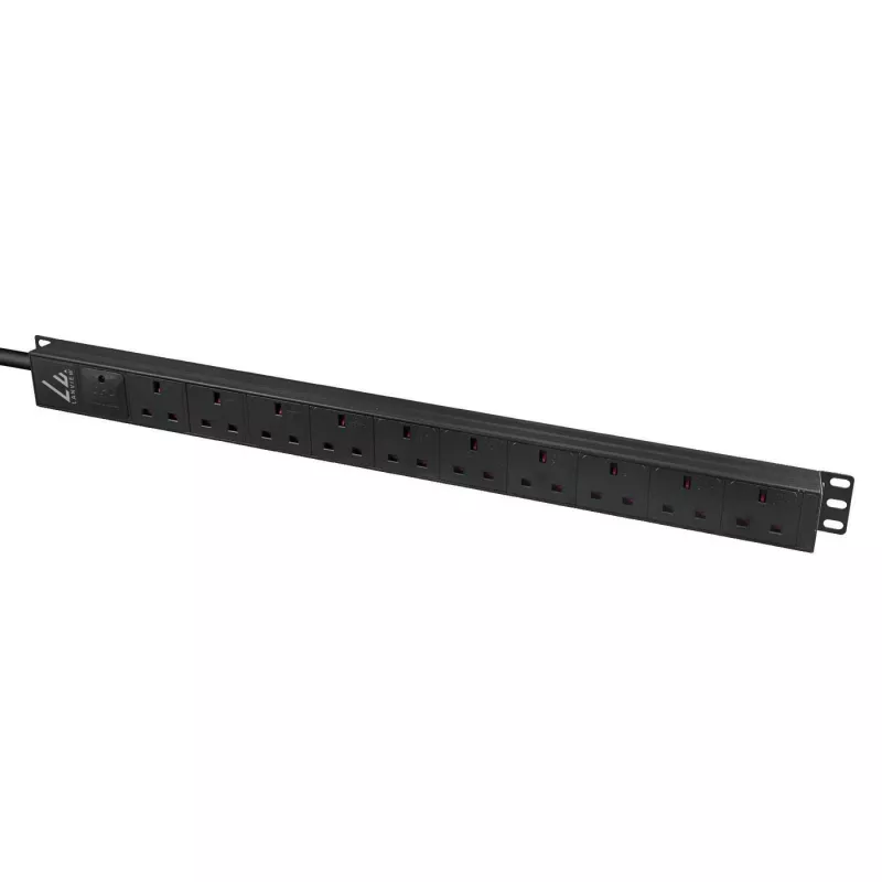 Lanview LVR-3MUK-SPD-UK10 strāvas sadales bloks (PDU) 8 maiņstrāvas kontaktligzdas 1,4U melns