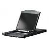Rack konsoles ATEN CL5800N 19 collu (48,3 cm) LCD 1280x1024 VGA USB/PS/2 tastatūra un pele Metāls 1U Melna