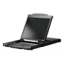Rack konsoles ATEN CL5800N 19 collu (48,3 cm) LCD 1280x1024 VGA USB/PS/2 tastatūra un pele Metāls 1U Melna