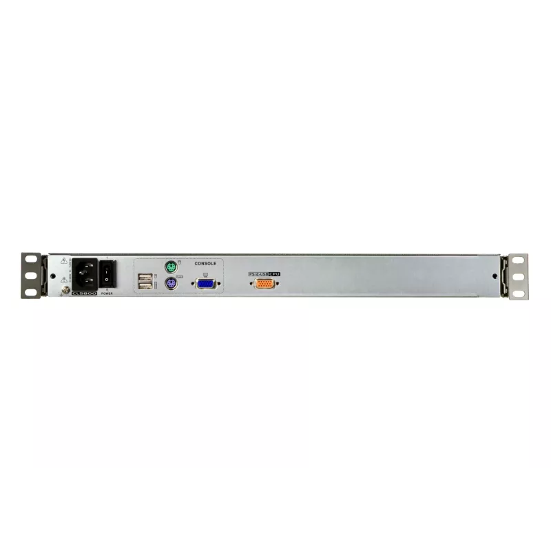 Rack konsoles ATEN CL5800N 19 collu (48,3 cm) LCD 1280x1024 VGA USB/PS/2 tastatūra un pele Metāls 1U Melna