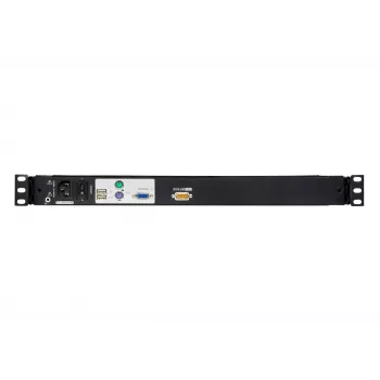 Plaukta konsole 19 collu ATEN CL3000N, 48,3 cm LCD 1280×1024, VGA, USB/PS/2 tastatūra un pele, 1U, alumīnija melna