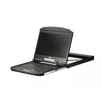 ATEN CL3700NW plaukta konsole 47 cm (18,5 collas) 1920 x 1080 pikseļi Metāls, Plastmasa Melna 1U