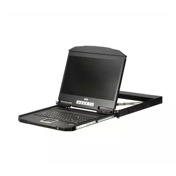 ATEN 1U īsa dziļuma USB HDMI viena sliedes pilna izmēra konsole