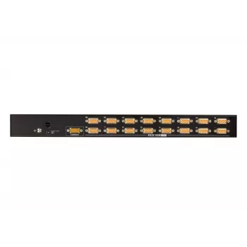 ATEN 16 portu USB/PS/2 VGA KVM slēdzis, 2048 x 1536 pikseļi, QXGA, statņu montāža, 6,5 W, 1U, melns