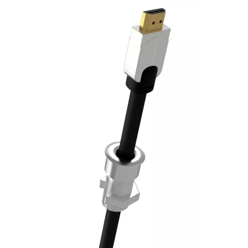 Vivolink VLDG22 galda kabeļu caurejošais ieliktnis, 22 mm, melns/alumīnijs