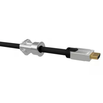 Vivolink VLDG22 galda kabeļu caurejošais ieliktnis, 22 mm, melns/alumīnijs