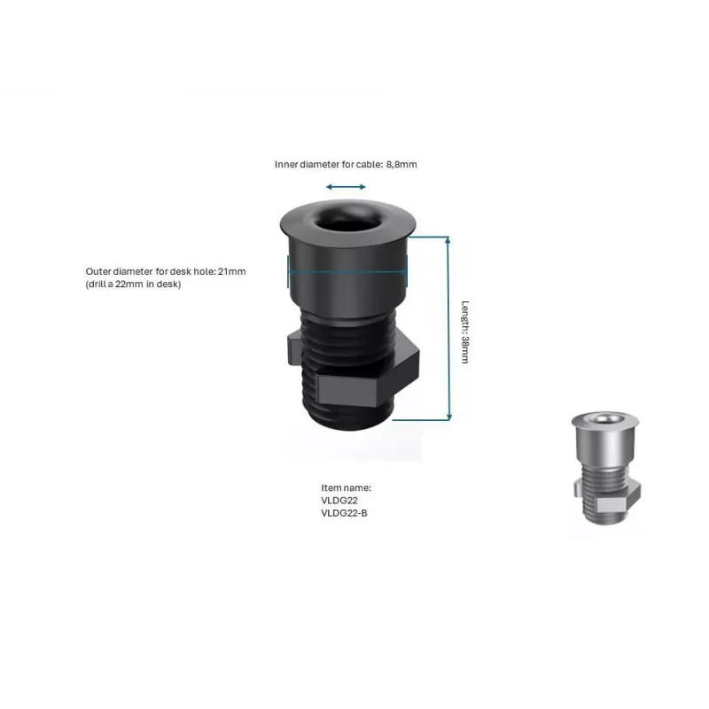 Statīva piederums Vivolink VLDG22-B melns 67mm platums 31mm dziļums 24mm augstums