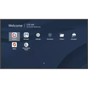 Komerciālais 86 collu 4K LCD displejs VIEWSONIC CDE8614-2C, 3840x2160, 500 cd/m², Android 14, Wi‑Fi, 24/7