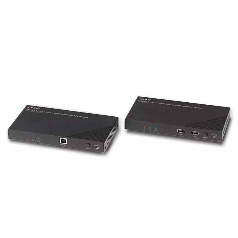 Lindy 100m Cat.6 HDMI 4K60, Audio, IR un RS-232 HDBaseT KVM pagarinātājs