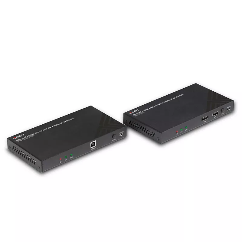 Lindy 100m Cat.6 HDMI 4K60, Audio, IR un RS-232 HDBaseT KVM pagarinātājs