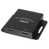 Raidītājs un uztvērējs Lindy 70m Cat.6 4 Port HDMI 4K30 un IR sadalītāja pagarinātājs ar cilpas izeju