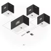 Raidītājs un uztvērējs Lindy 70m Cat.6 4 Port HDMI 4K30 un IR sadalītāja pagarinātājs ar cilpas izeju