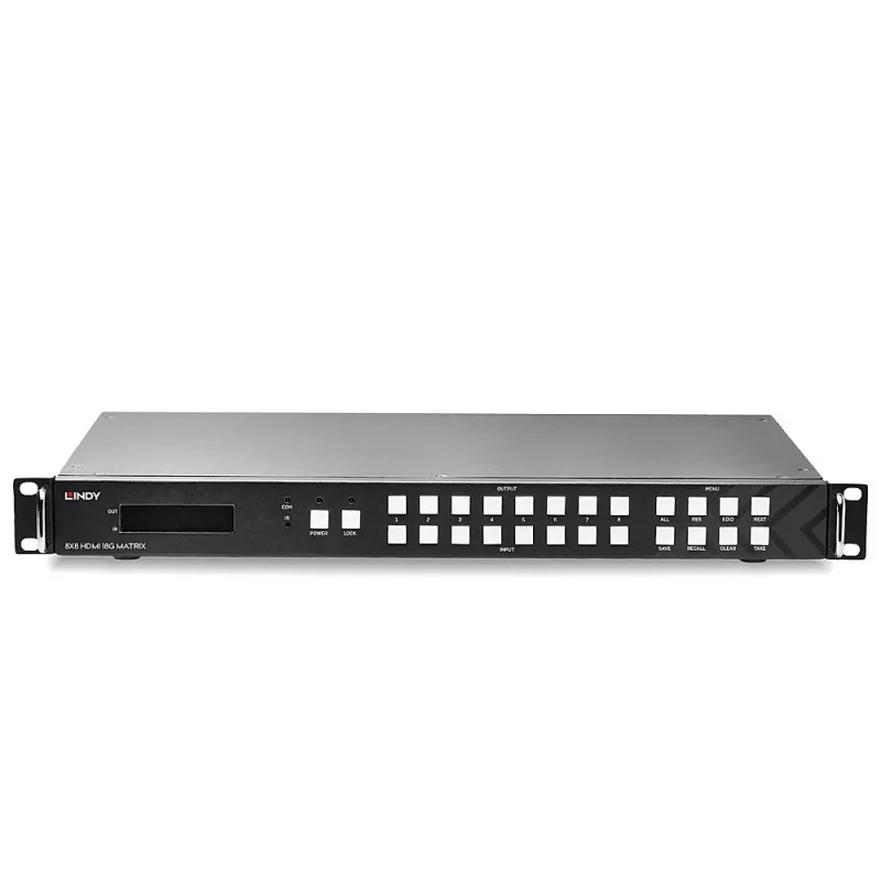 Lindy 8x8 HDMI 18G matrica ar video sienas mērogošanu