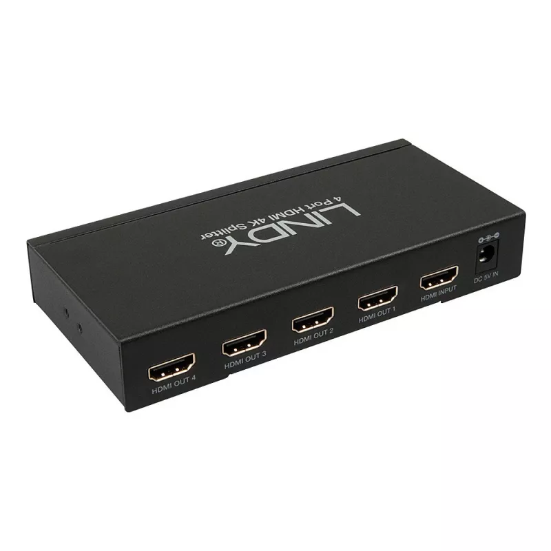 HDMI sadalītājs Lindy 4 portu HDMI 10.2G sadalītājs