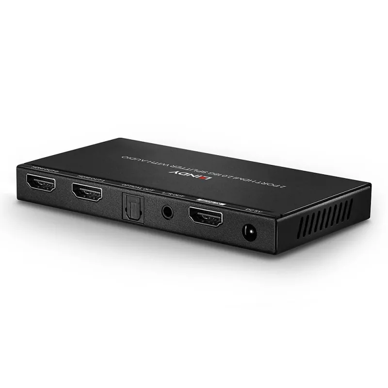 HDMI sadalītājs Lindy 2 portu HDMI 18G sadalītājs ar audio un samazināšanu
