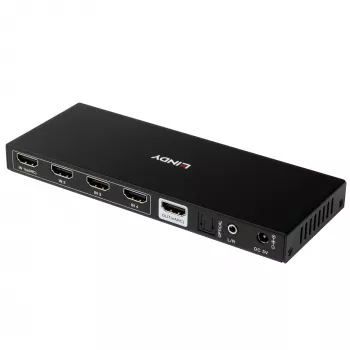 Lindy 4 portu HDMI 8K60 pārslēdzējs ar eARC HDMI USB A USB C