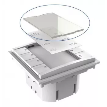 Spiedpogu panelis Vivolink VLCP8B-PLEXIGLASS Balts DC 12V