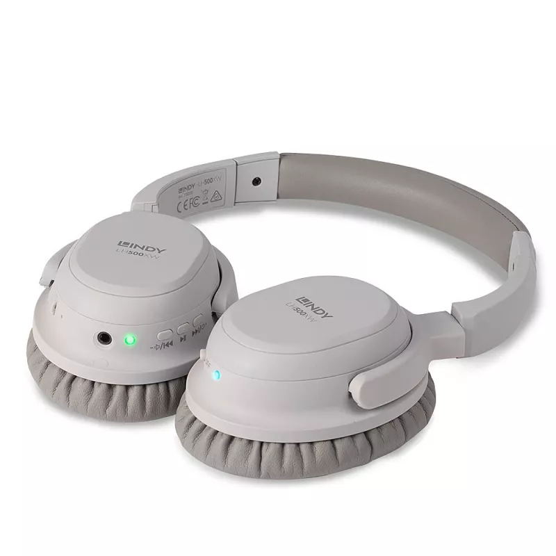 Lindy LH500XW Headset Wired & Wireless Head-band Calls/Music Micro-USB Bluetooth pelēka