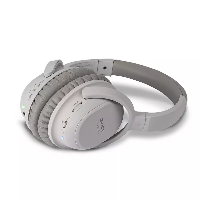 Lindy LH500XW Headset Wired & Wireless Head-band Calls/Music Micro-USB Bluetooth pelēka