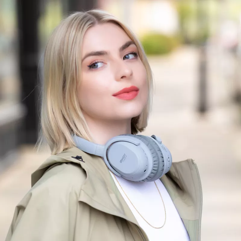 Lindy LH500XW Headset Wired & Wireless Head-band Calls/Music Micro-USB Bluetooth pelēka
