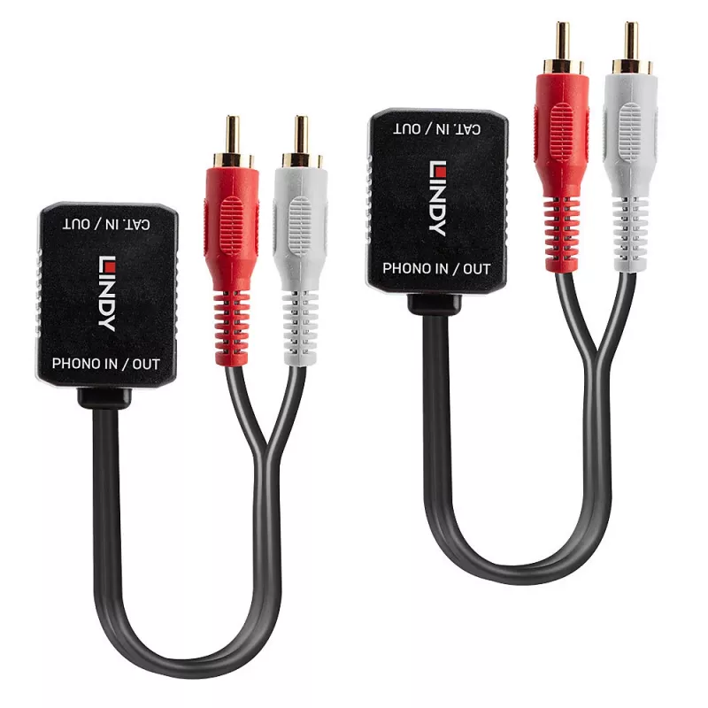 AV raidītājs Lindy 500m Cat.6 Phono Analog Audio Extender