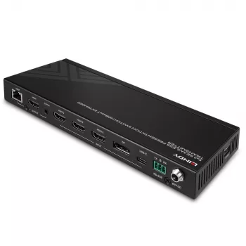 AV raidītājs Lindy 5 Portu Bezšuvju Prezentācijas Pārslēdzējs HDBaseT Paplašinātājs 3840 x 2160 pikseļi