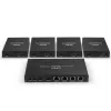 Lindy 70m Cat.6 4 Portu HDMI 4K60 Sadalītājs-Pagarinātājs, 3840 x 2160 pikseļi, AV raidītājs un uztvērējs, 70 m, vadu, melns, HDCP