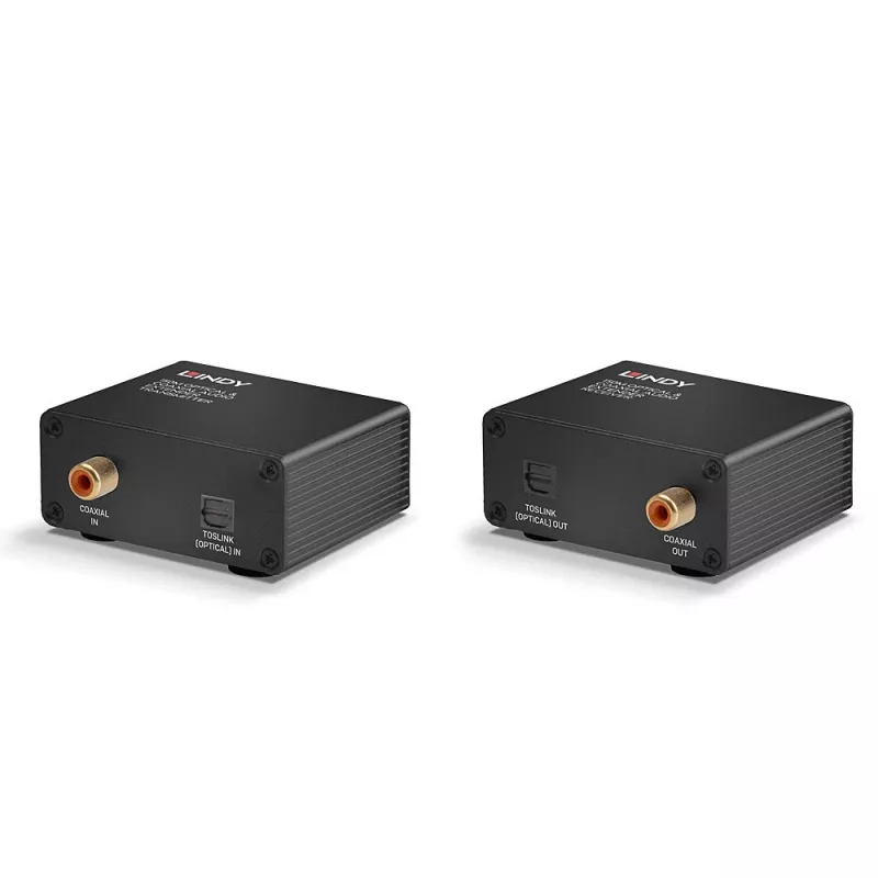 AV raidītājs un uztvērējs Lindy 150m Cat.6 TosLink un koaksiālais digitālā audio pagarinātājs
