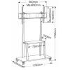 Vivolink VLFS4290 monitor mount / stand 2.54 m (100 inch) Floor Melns