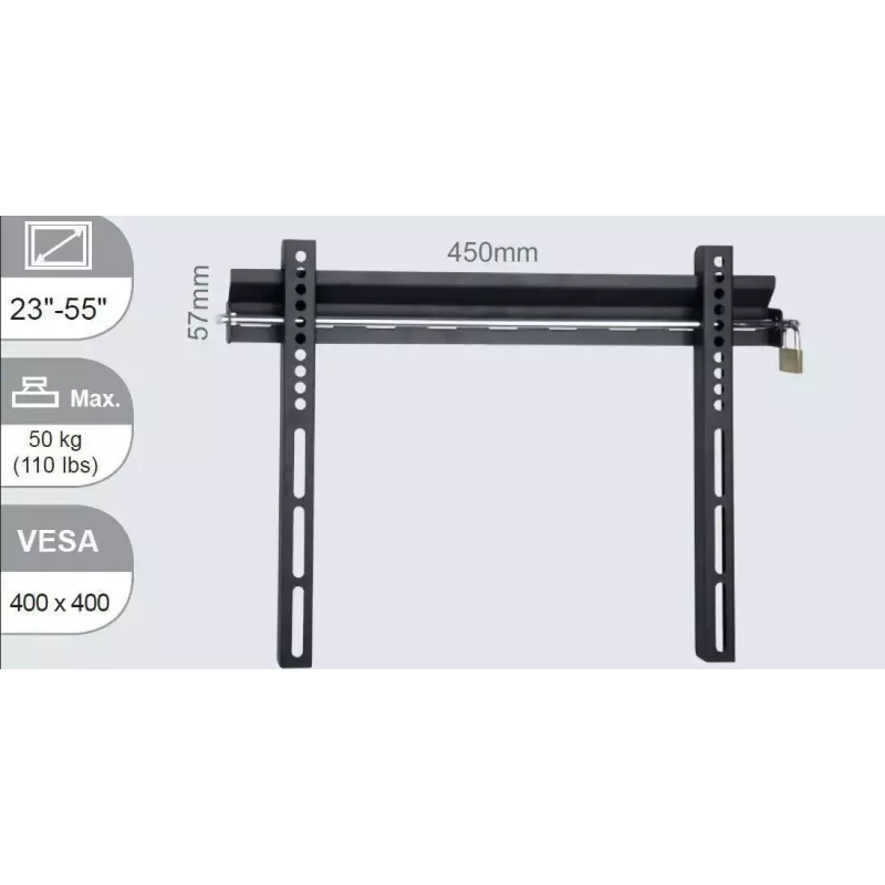 Vivolink VLMW2355 TV stiprinājums/statīvs 139,7 cm (55 collas) melns