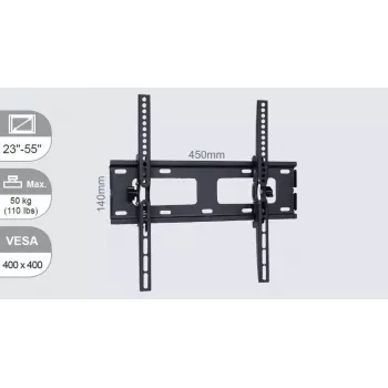 Vivolink VLMW2355T TV sienas stiprinājums/statīvs 139.7 cm (55 collas) Melns