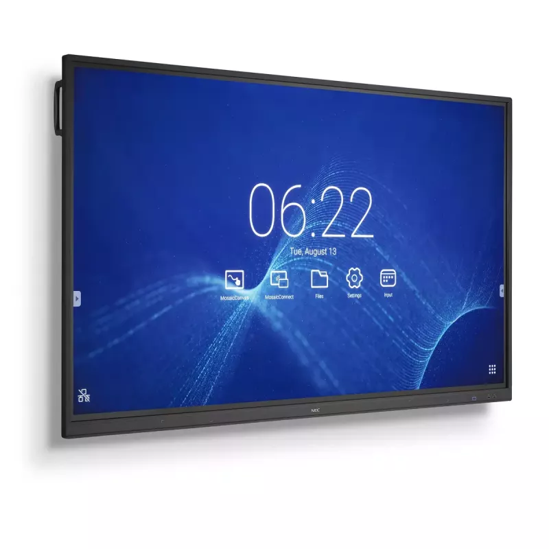 NEC CB751Q Interaktīvs plakanais panelis 190.5 cm (75 collas) LED 350 cd/m² 4K Ultra HD Melns Skārienjūtīgs 12/7