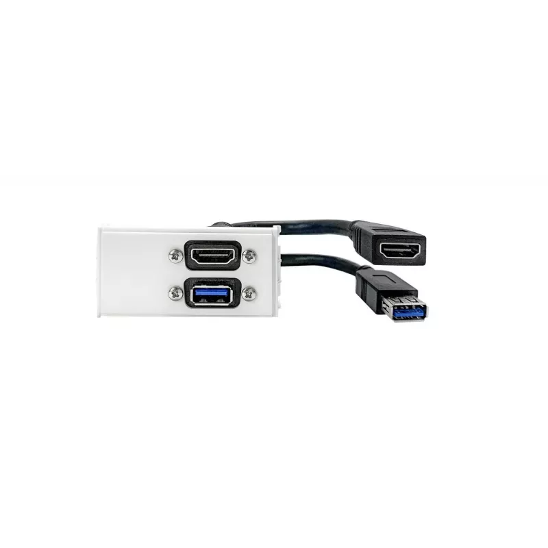 Vivolink WI221261 HDMI + USB A kontaktligzda balta 2 moduļiem