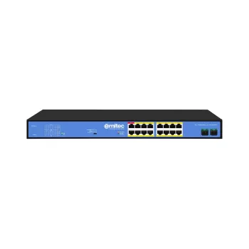 ERNITEC nepārvaldīts PoE slēdzis ELECTRA-U16-1GB 16 porti, 1 GbE augšupsaite, 285W jaudas budžets