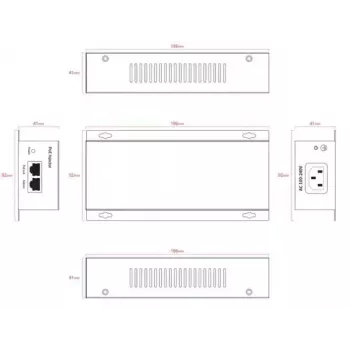 PoE adapteris Ernitec ELECTRA-POE-10GB-90W 10Gbps 90W