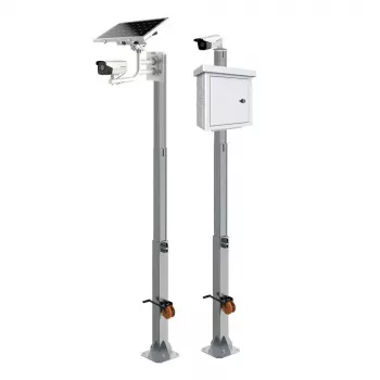 Masts OMEGA RCCTV011 — āra drošības kameru masts, 6 000 mm augstums, 30 kg ietilpība, melns metālisks