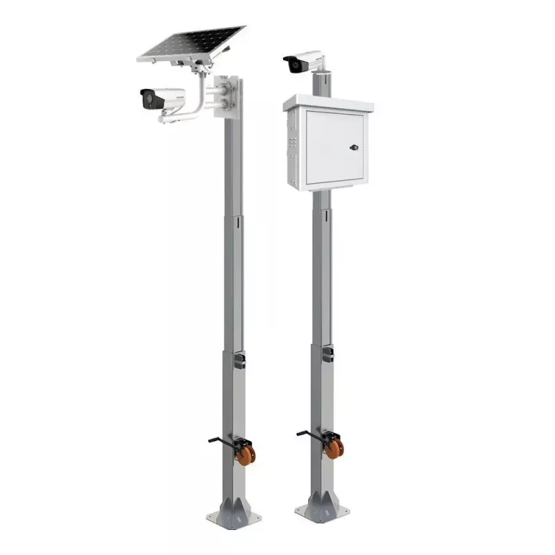 Masts OMEGA RCCTV011 — āra drošības kameru masts, 6 000 mm augstums, 30 kg ietilpība, melns metālisks