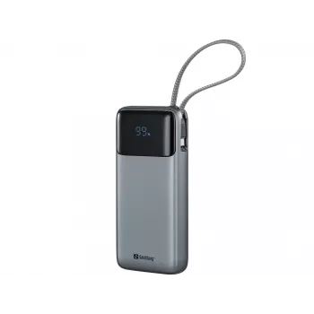 Ārējais akumulators SANDBERG All-in1 Powerbank 20000 PD 67W — 20000 mAh LiPo, 1×USB-A, 1×USB-C, 15W izeja, melns/pelēks