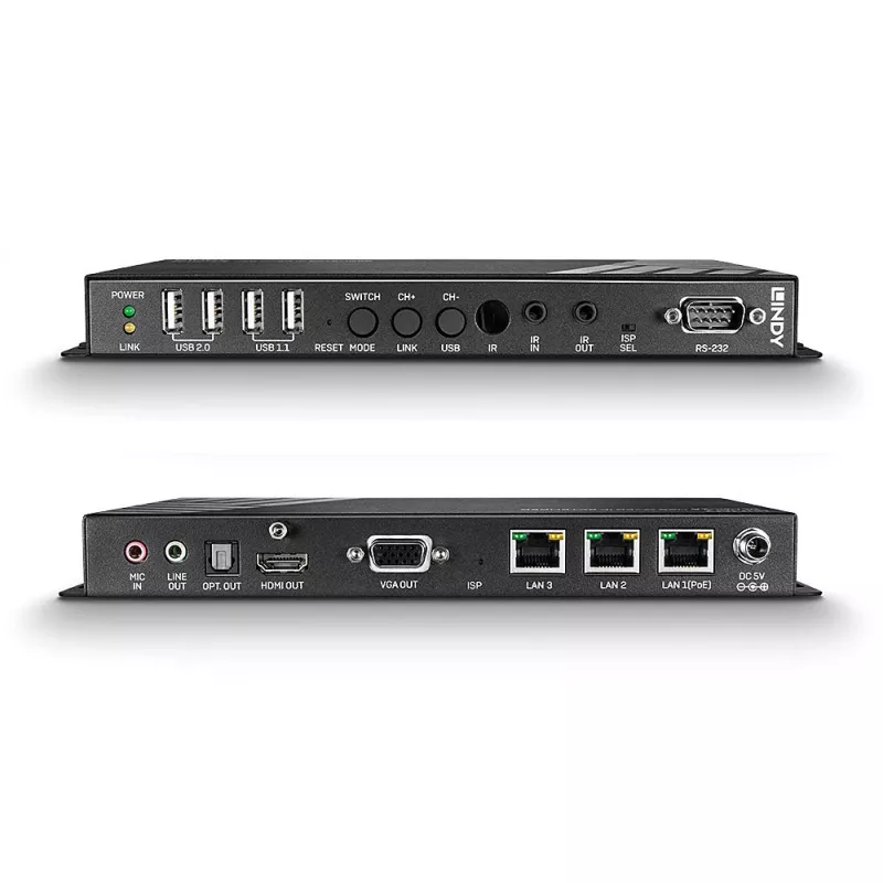 AV uztvērējs Lindy 4K HDMI & USB over IP Extender Receiver