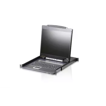 ATEN CL3000N plauktā montējama konsole 48.3 cm (19 collas) 1280 x 1024 pikseļi Alumīnijs Melna 1U