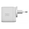 Fast GaN lādētājs Native Union Fast Gan Charger Pd 67W balta Intl 2C1A USB‑C 2 pieslēgvietas 67W AC 100–240V aizsardzība pret pārstrāvu, pārspriegumu, pārkaršanu