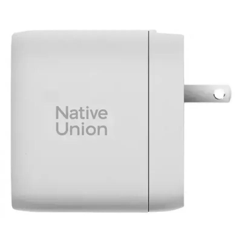 Fast GaN lādētājs Native Union Fast Gan Charger Pd 67W balta Intl 2C1A USB‑C 2 pieslēgvietas 67W AC 100–240V aizsardzība pret pārstrāvu, pārspriegumu, pārkaršanu
