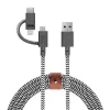 USB 2.0 datu kabelis native union BELT-ULC-ZEB-NP 2 m USB A uz USB‑C / Micro‑USB B / Lightning melns balts